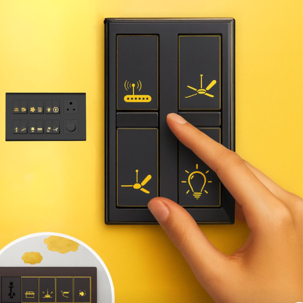 Gold Switch Stickers